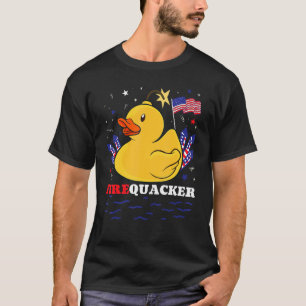 Brygglare Rubber Anka 4:e juli Firequacker Pa T Shirt