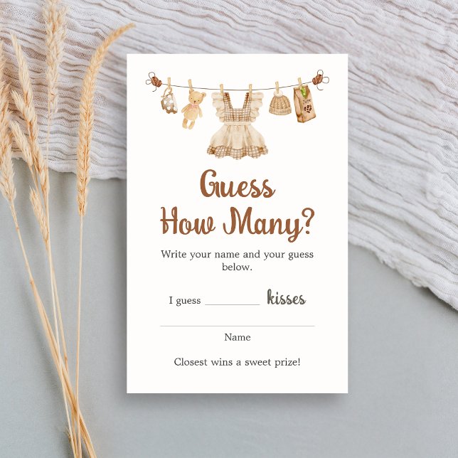 Bryggning Kafferitual Gissa Hur Många Spel (Coffee Little Bean Clothesline Baby Shower Guess How Many Game)