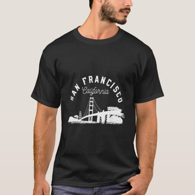 Bryggrapport i San Francisco Guld Grind T Shirt (Framsida)