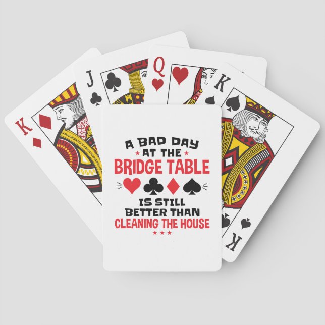 Bryggspelaren - felcitat - dag i Bridge Bord Casinokort (Baksidan)