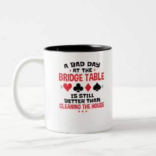 Bryggspelaren - felcitat - dag i Bridge Bord Två-Tonad Mugg