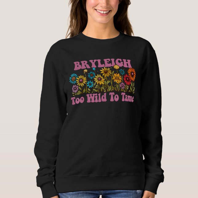 BRYLEIGH Namn Cute Retro Girls WildblomBRYLEIGH T Shirt (Framsida)