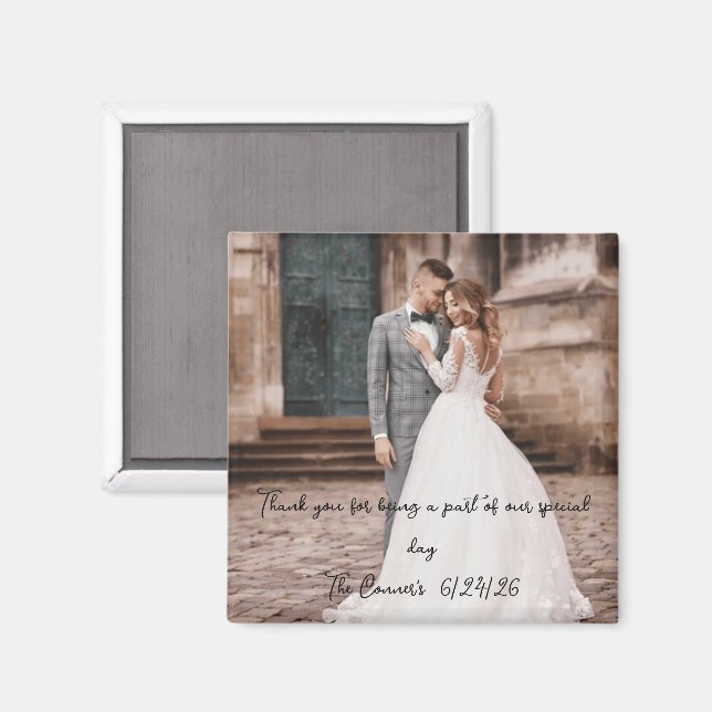 BRYLLUPSGÄSTGÅVA MAGNET (Front/Back)