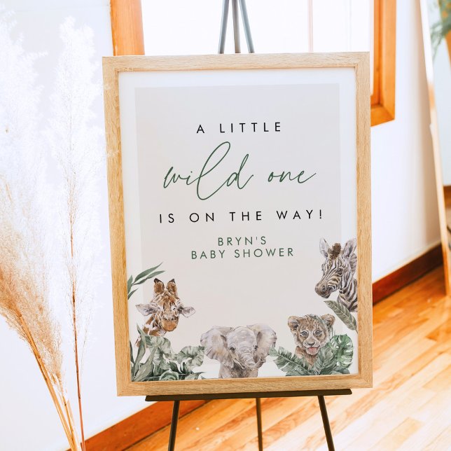 BRYN Cute Jungle Safari Baby djur Baby Shower Poster (Skapare uppladdad)