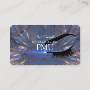 Bryn Eftervård Blå PMU Microblading Henna Salong Visitkort