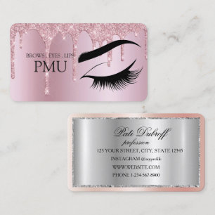 Bryn Eftervård Blå PMU Microblading Henna Salong Visitkort