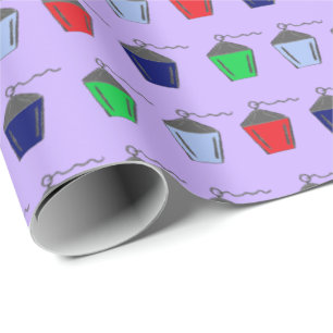 Bryn Mawr Lanterners Lila Lilac Wrapping Papper Presentpapper