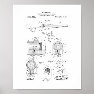 Bryna Halv-Auto gevär 22 och Remington modellera Poster