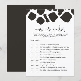 BRYNDLE-tecknet skriver ut under babyvisningsspel Inbjudningar