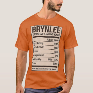 Brynlee Nutrition Facts Namn Nickname Alias Title T Shirt