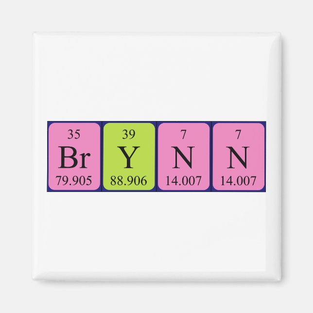 Brynn Periodisk bord namn magnet (Framsidan)