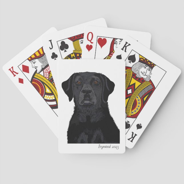 Brynwoods "WMBBD" Black Labrador-uppspelningskort Casinokort (Baksidan)