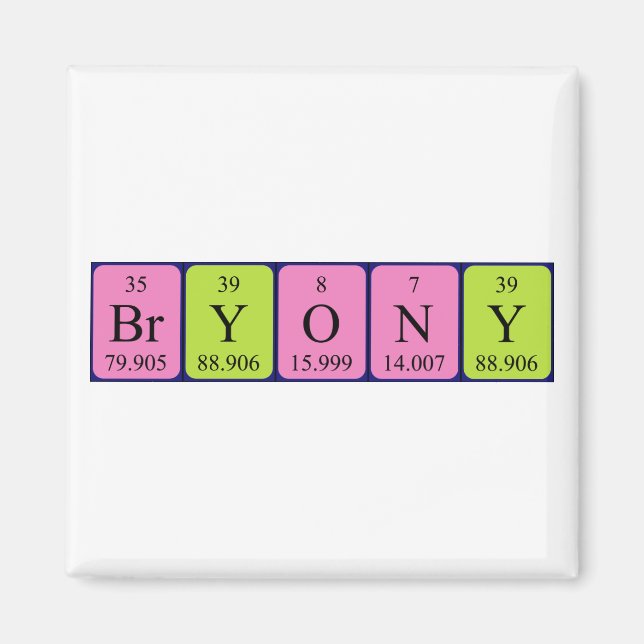 Bryony Periodisk bord namn magnet (Framsidan)