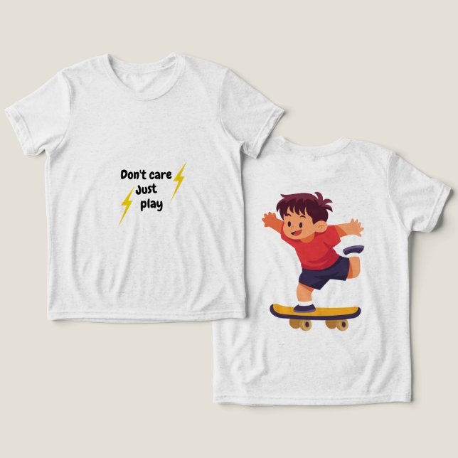 Bryr Mig Inte, Lek bara – Svart Barn T-Shirt (Design fram och bak)