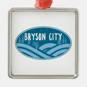 Bryson City North Carolina Outdoor Julgransprydnad Metall