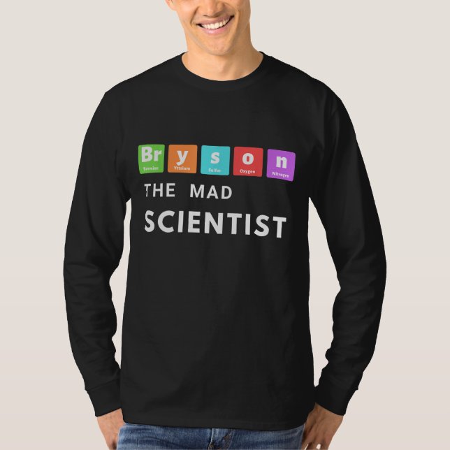 Bryson DeChambeau Mad Scientist Periodic Bord Gol T Shirt (Framsida)