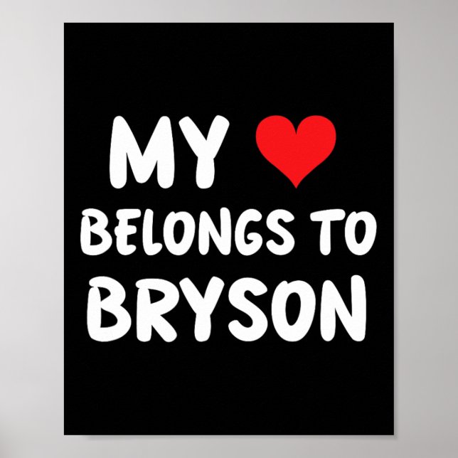 Bryson - Mitt hjärta tillhör Bryson - Kärlek  Poster (Framsidan)