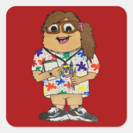 Bryson Monster Stickers Fyrkantigt Klistermärke