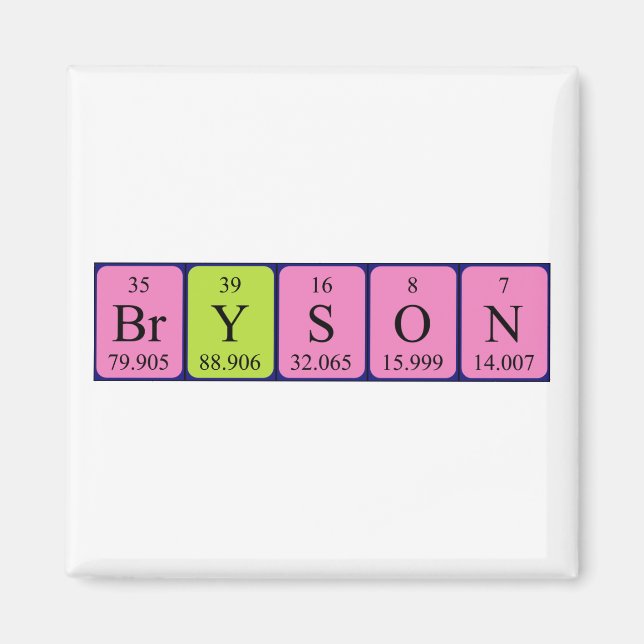 Bryson Perison bord namn magnet (Framsidan)