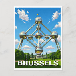Bryssel Belgien Atomium Travel Vykort