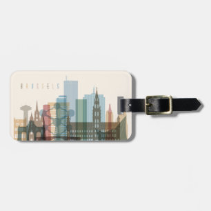 Bryssel, Belgien City Skyline Bagagebricka