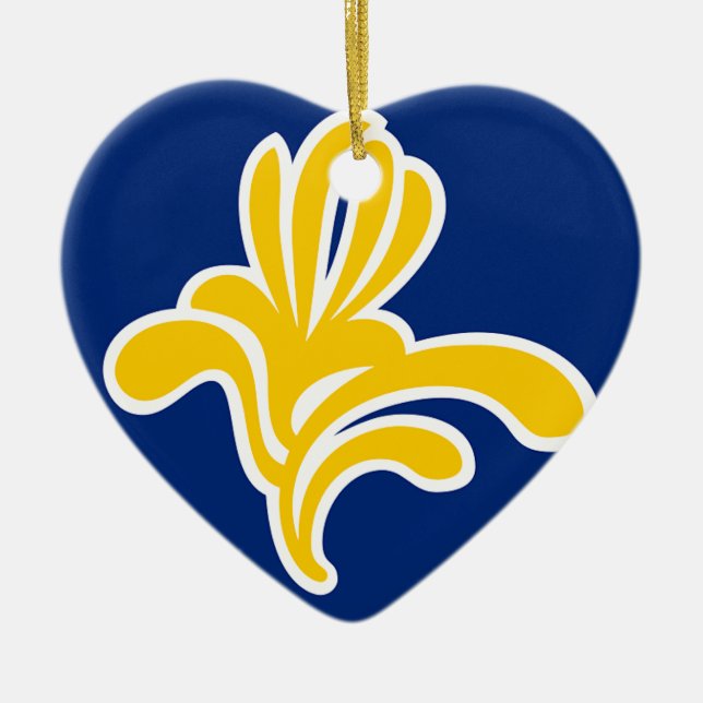 Bryssel (Belgien) flagga Julgransprydnad Keramik (Framsidan)