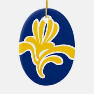 Bryssel (Belgien) flagga Julgransprydnad Keramik