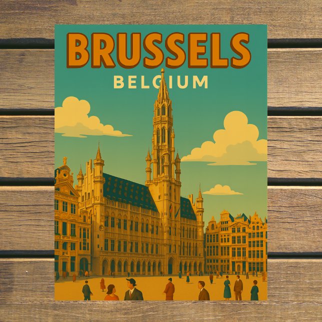 Bryssel, Belgien Historisk gotisk resa Vykort (Brussels, Belgium Historic Gothic Travel Postcard
)