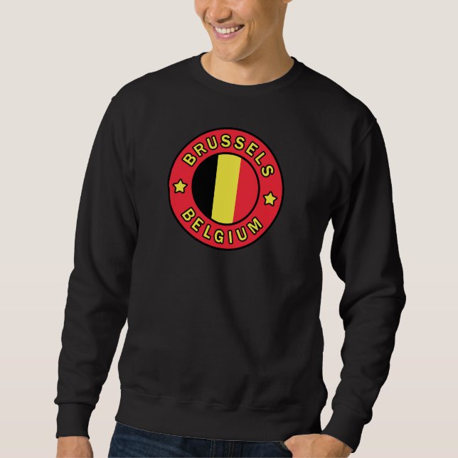 Bryssel Belgien Lång Ärmad Tröja (Framsida)