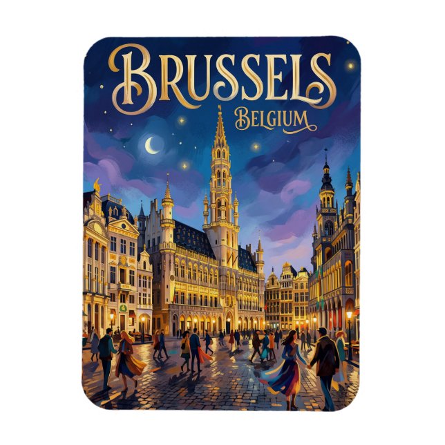 Bryssel Belgien Magnet (Vertikal)