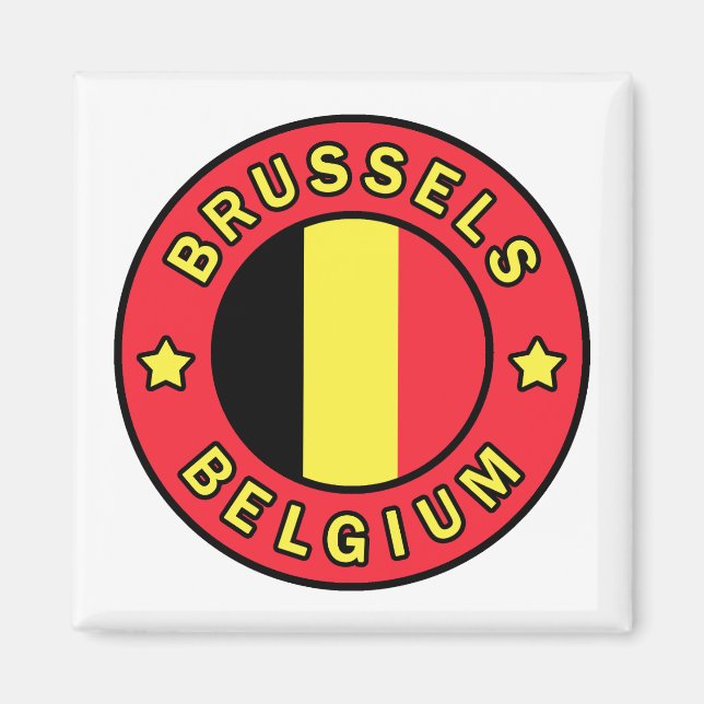 Bryssel Belgien Magnet (Framsidan)