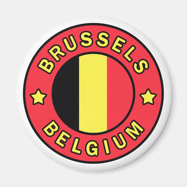 Bryssel Belgien Magnet (Framsidan)