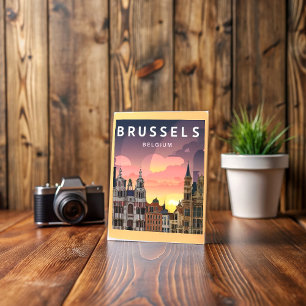 Bryssel Belgien, populär stad Vykort
