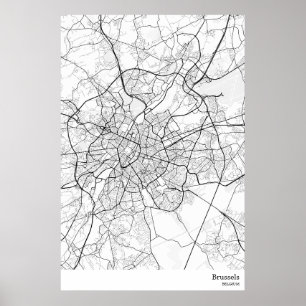 Bryssel Belgien Poster Skriv ut