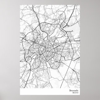 Bryssel Belgien Poster Skriv ut
