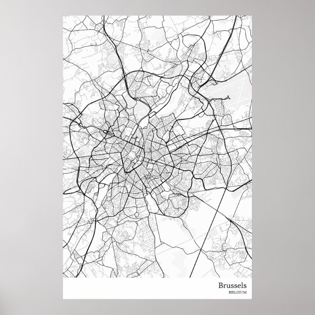 Bryssel Belgien Poster Skriv ut (Framsidan)