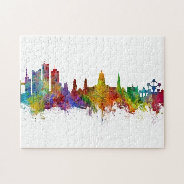Bryssel Belgien Skyline Pussel (Horisontell)