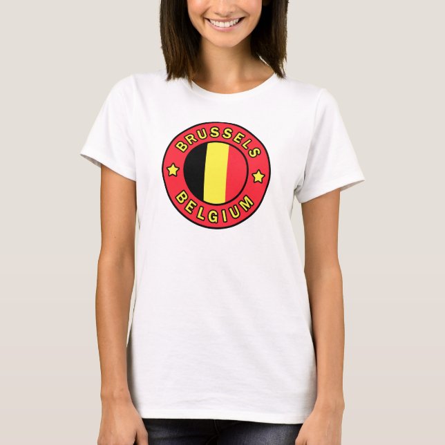 Bryssel Belgien T Shirt (Framsida)