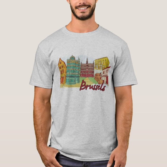 Bryssel Belgien T Shirt (Framsida)