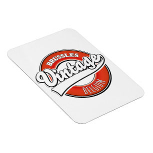 Bryssel Belgien vintage logotyp Magnet