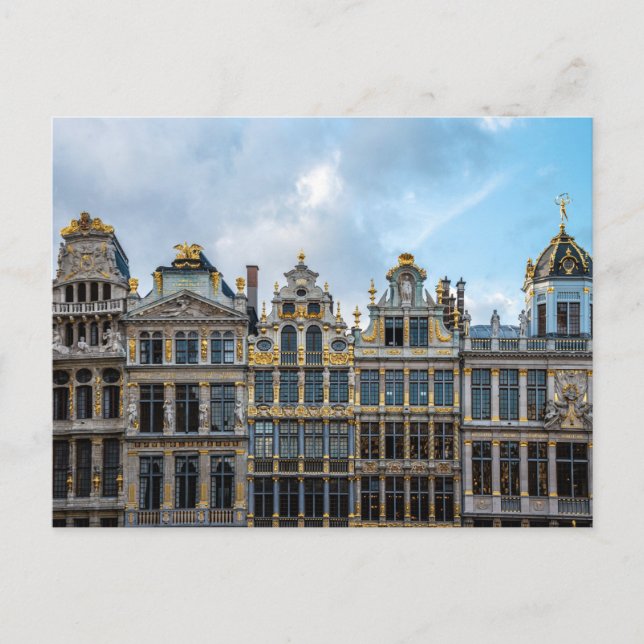 Bryssel, Belgiens Grand Palace Facades Vykort (Framsida)