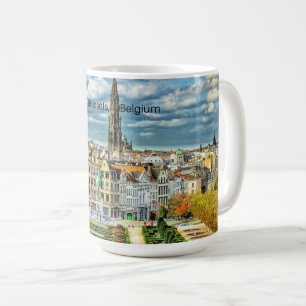 Bryssel, cityscape-foto för Belgien Kaffemugg