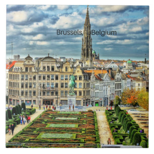 Bryssel, cityscape-foto för Belgien Kakelplatta