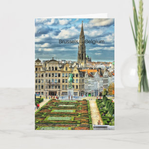 Bryssel, cityscape-foto för Belgien Kort