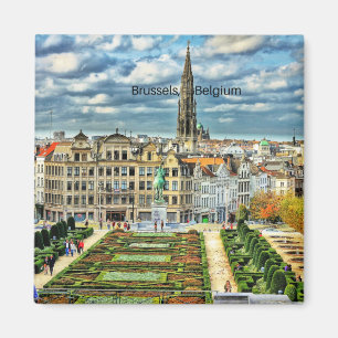 Bryssel, cityscape-foto för Belgien Magnet