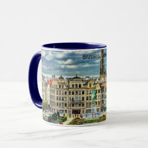 Bryssel, cityscape-foto för Belgien Mugg