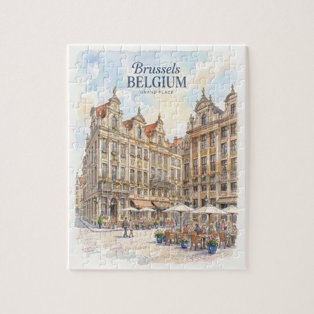 Bryssel Grand Place Historisk  Pussel (Vertikal)