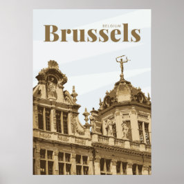 Bryssel Grand Ställe Belgien Poster
