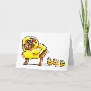 Bryssel Griffon chickpåsk Helgkort