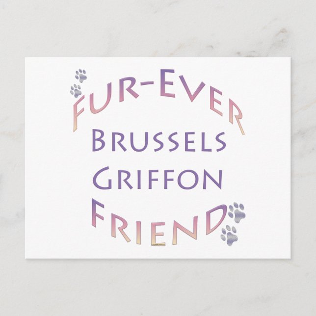 Bryssel Griffon Furever Vykort (Framsida)